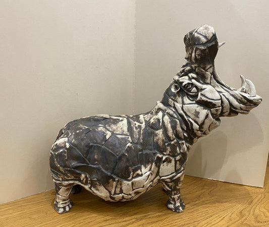 Sally Dunham Henry The Hippo Original Sculpture - The Acorn Gallery, Pocklington