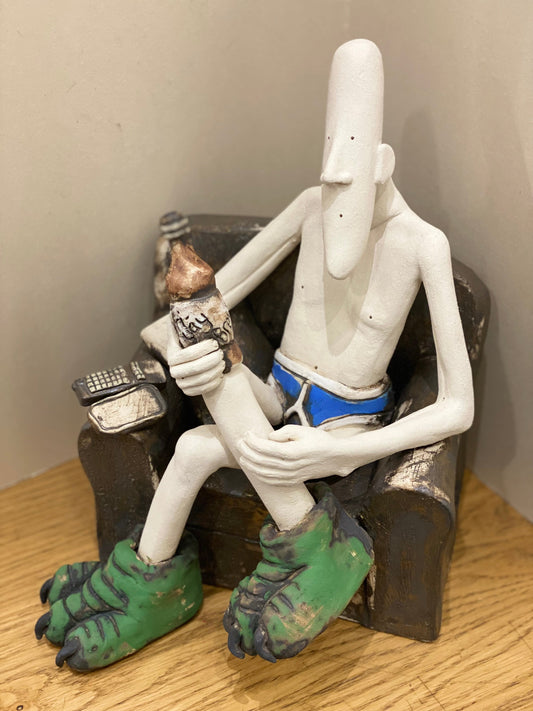 Sally Dunham That Friday Feeling Original Sculpture - The Acorn Gallery, Pocklington