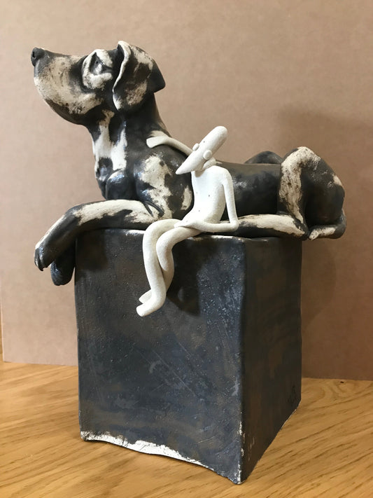 Sally Dunham Big Dog Original Sculpture - The Acorn Gallery, Pocklington