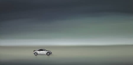 Limited edition print of Audi TT racing on beach by Steve Johnston