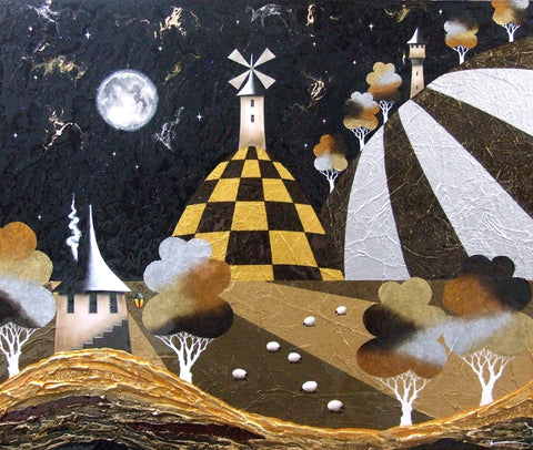 Once Upon A full Moon Original by Sarah Louise Ewing *SOLD*