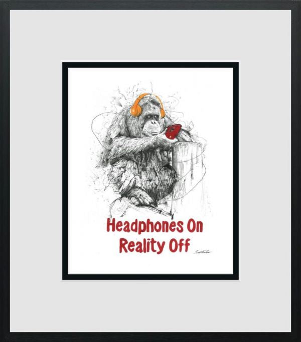 Scott Tetlow Headphones On Reality Off Miniature - The Acorn Gallery, Pocklington