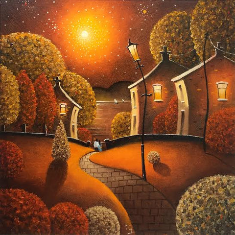 A Beautiful Evening On Autumn Lane ORIGINAL by Tony Gittins *SOLD*