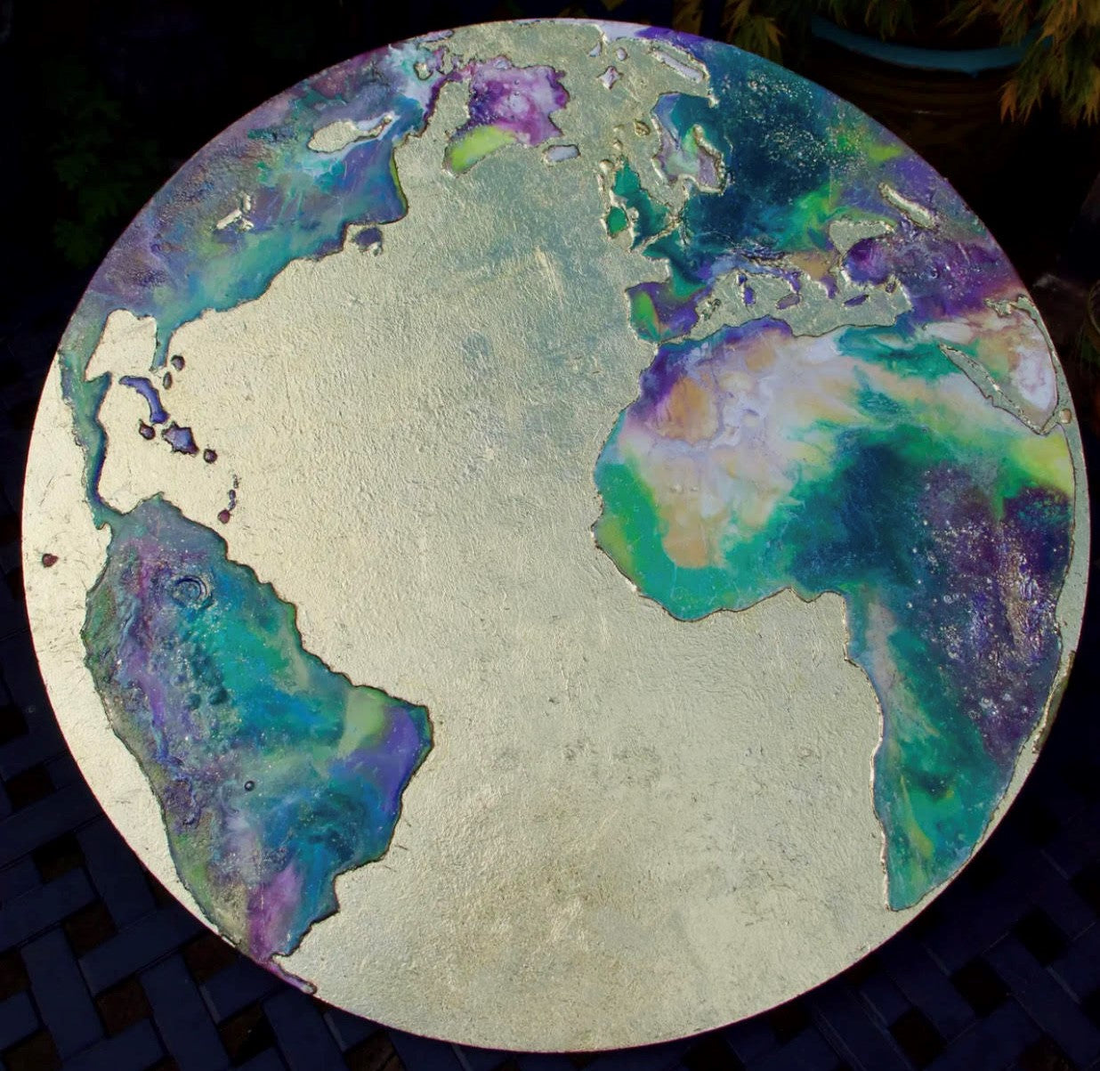 Carol Gillan The Earth From Space - Americas Africa And Europe Original - The Acorn Gallery, Pocklington