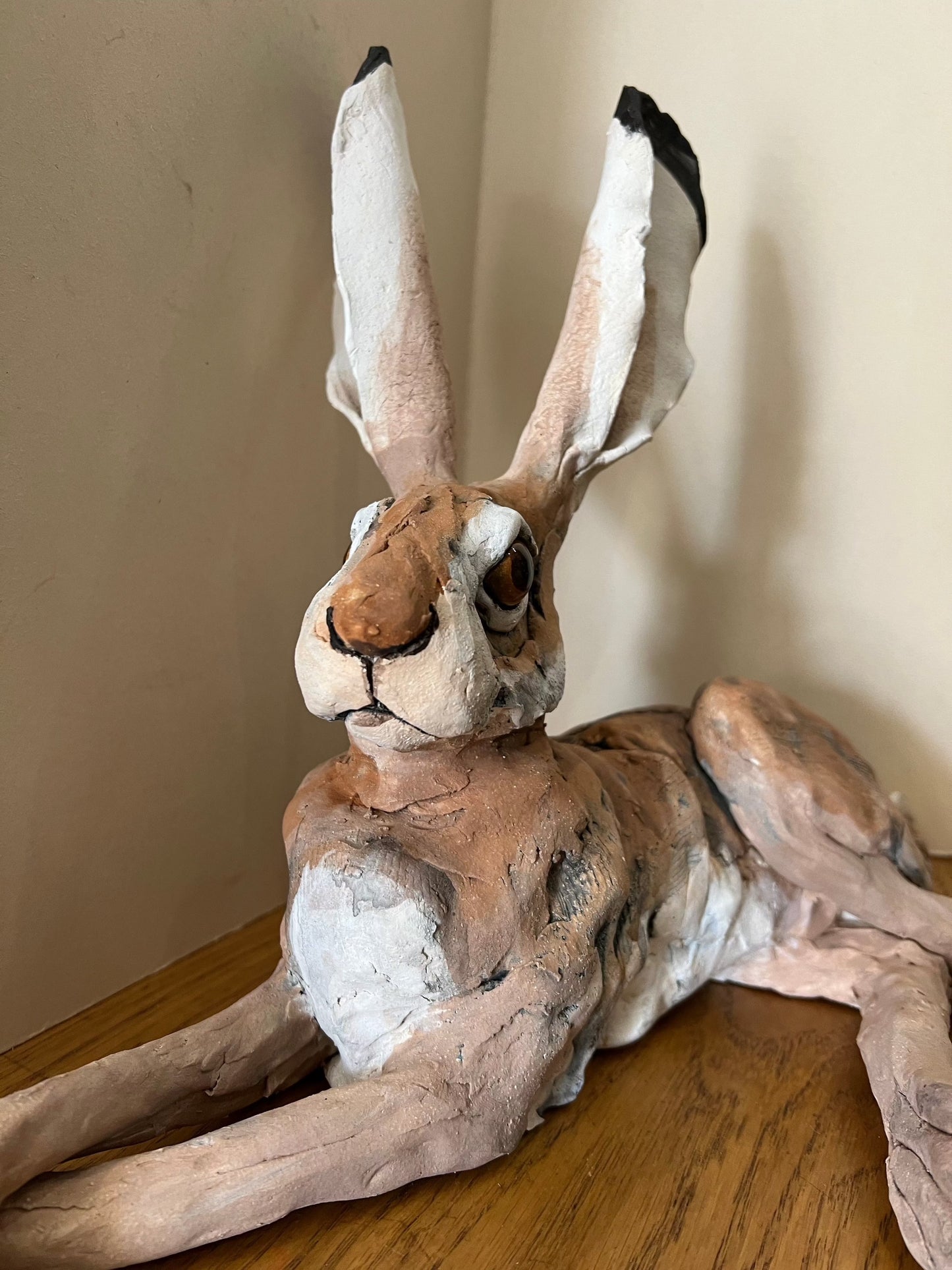 A beautiful ceramic hare by artist Louise Brown available from The Acorn Gallery in Pocklington. Visit us or shop online. Safe UK delivery. Or call us 01759 307652..