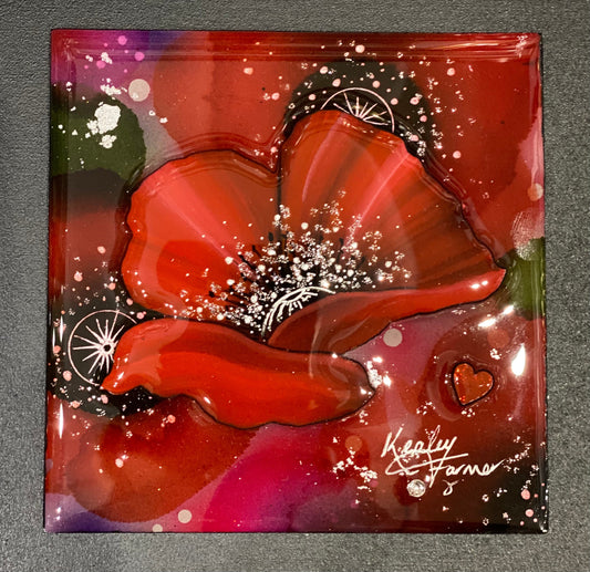 Kealey Farmer Poppy Remembrance I Original Painting - The Acorn Gallery, Pocklington