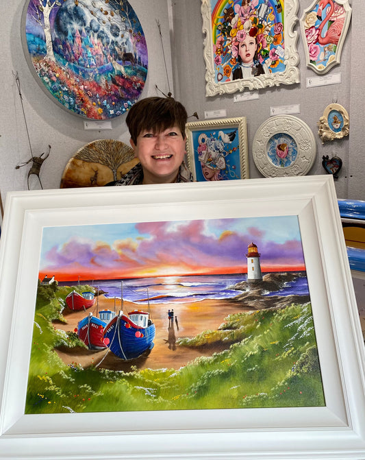 Watching The Sunset Original by Caroline Deighton - The Acorn Gallery, Pocklington