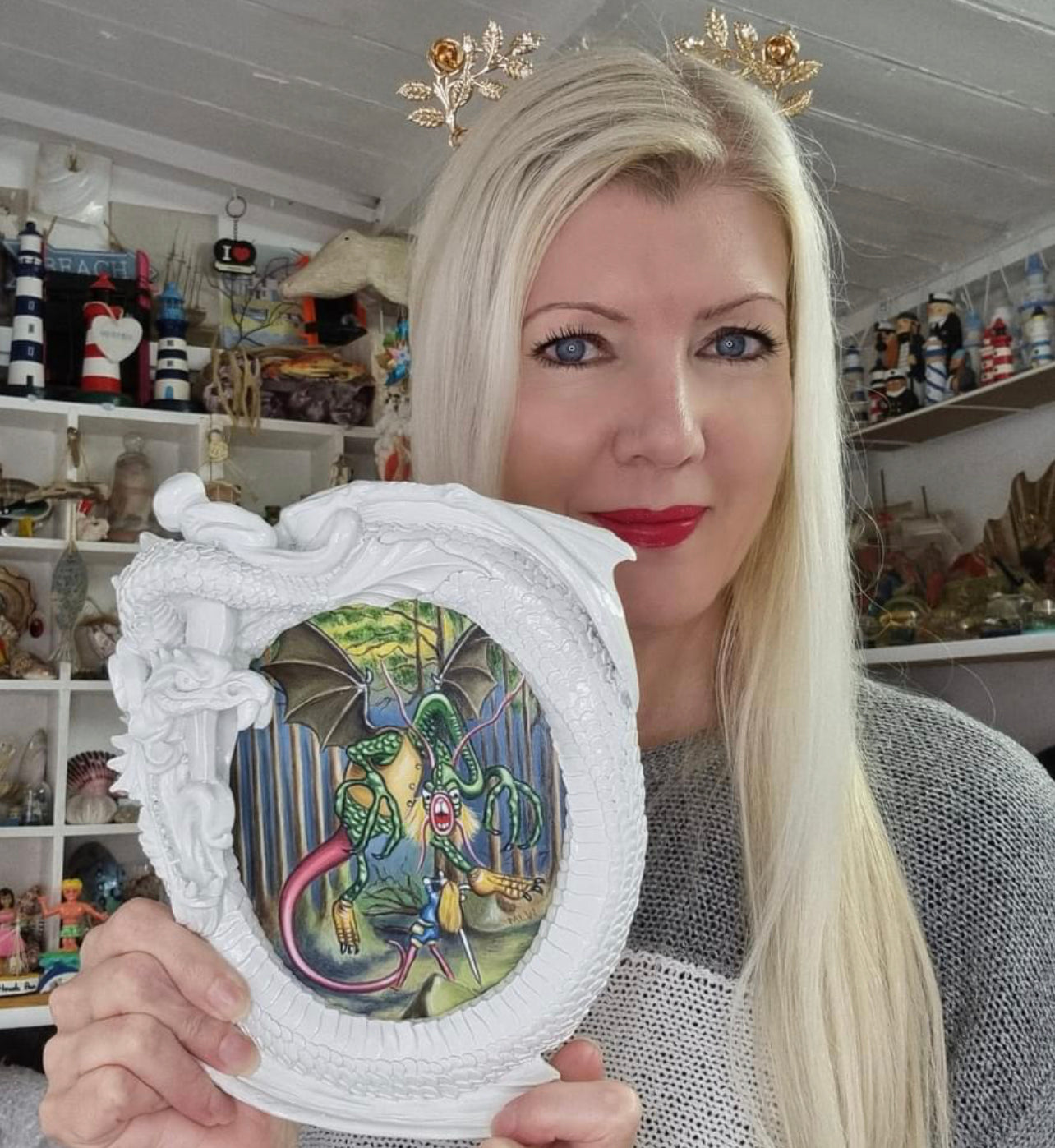 Marie Louise Wrightson Jabberwocky Original - The Acorn Gallery, Pocklington