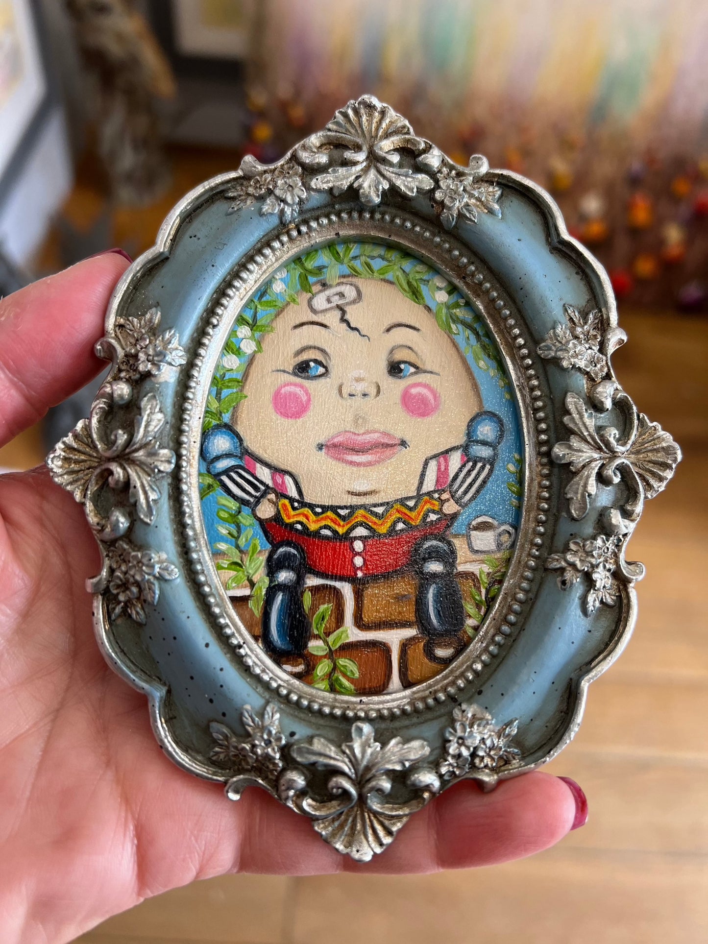 Marie Louise Wrightson Humpty Dumpty Original - The Acorn Gallery, Pocklington