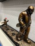 Following In His Footsteps Bronze Sculpture by Mackenzie Thorpe