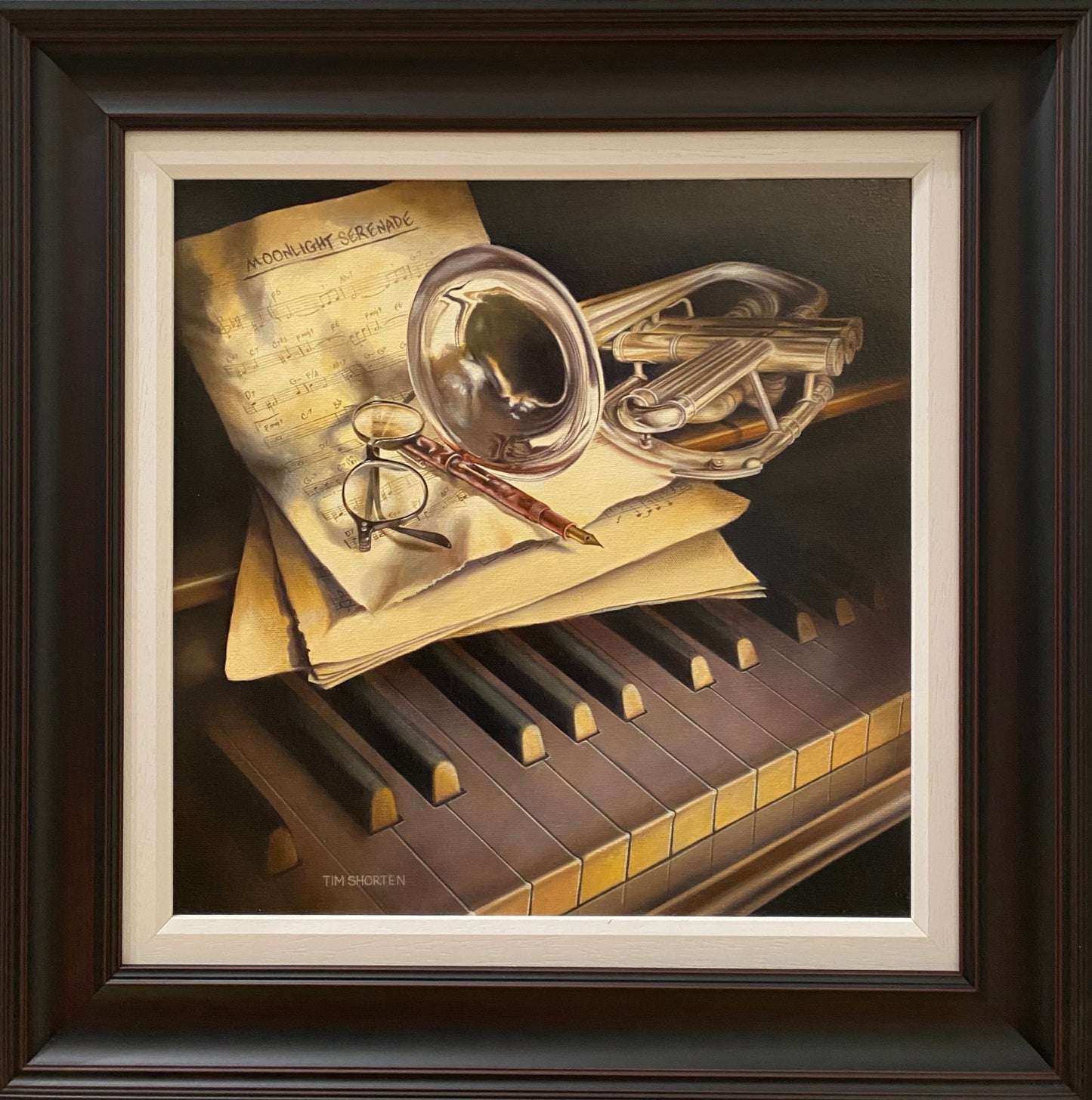 Tim Shorten Composition For Glenn - Moonlight Serenade Original - The Acorn Gallery, Pocklington