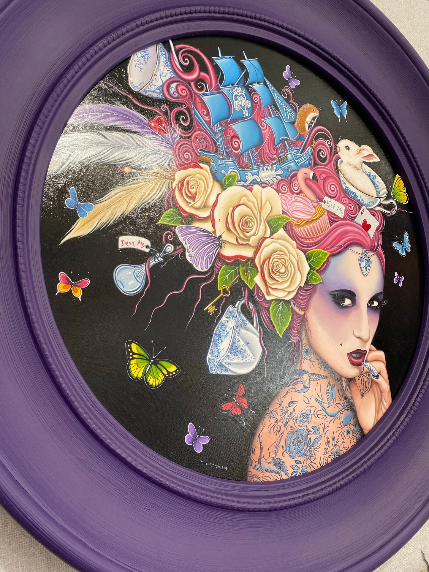 Marie Louise Wrightson China Girl Original - The Acorn Gallery, Pocklington