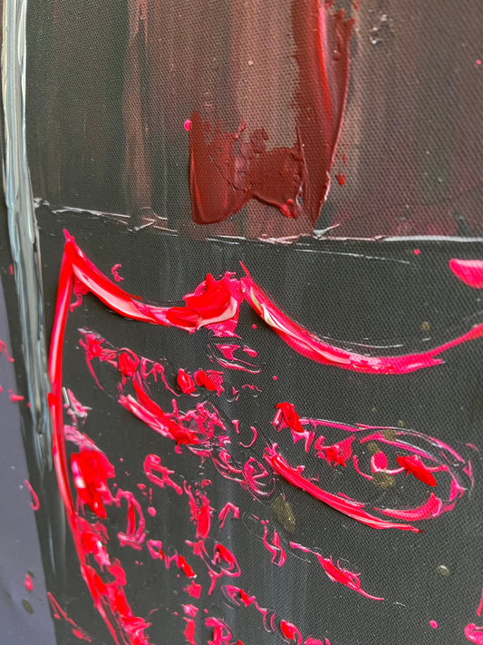 Paul Oz The Dom Rose Hand Embellished Canvas - The Acorn Gallery, Pocklington