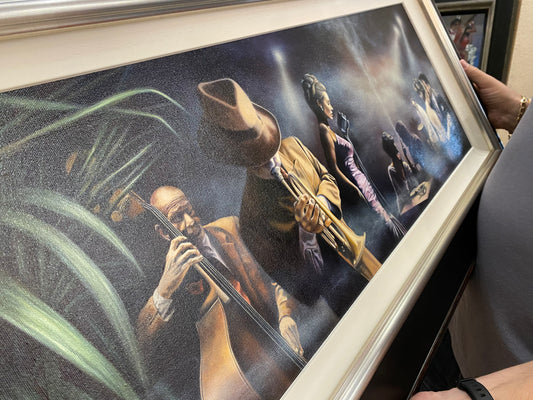 Tim Shorten Mood Indigo Original Painting - The Acorn Gallery, Pocklington