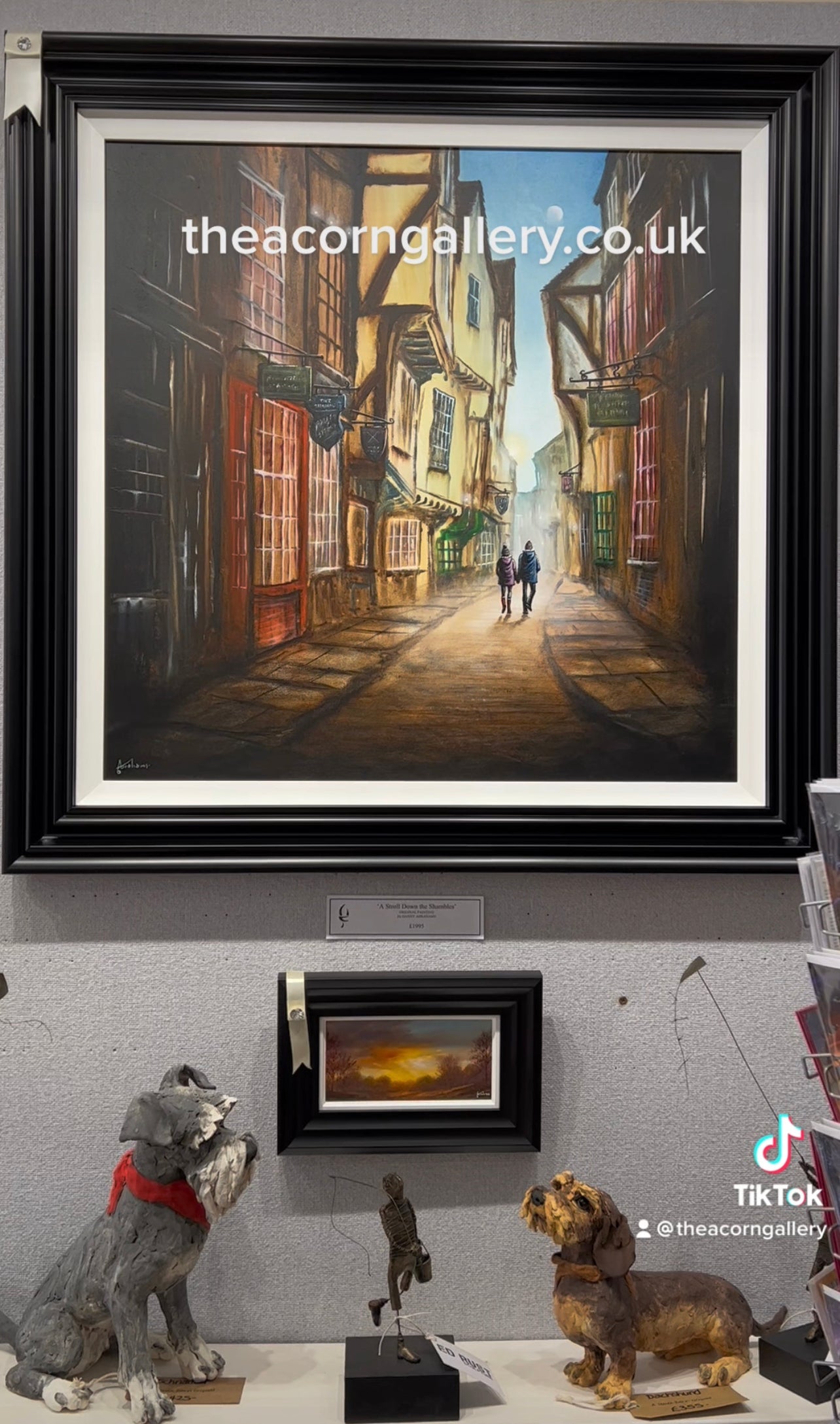 Danny Abrahams A Stroll Down The Shambles Original - The Acorn Gallery, Pocklington