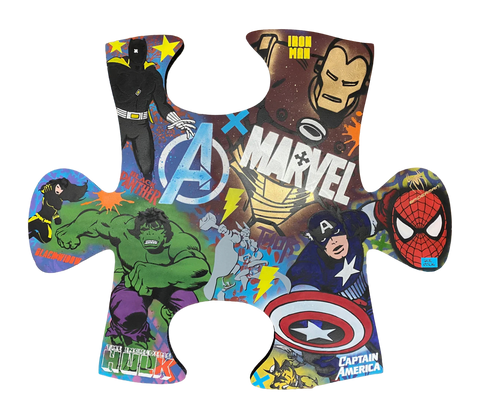 Avengers Assemble (Marvel) Jigsaw Piece ORIGINAL by Hue Folk