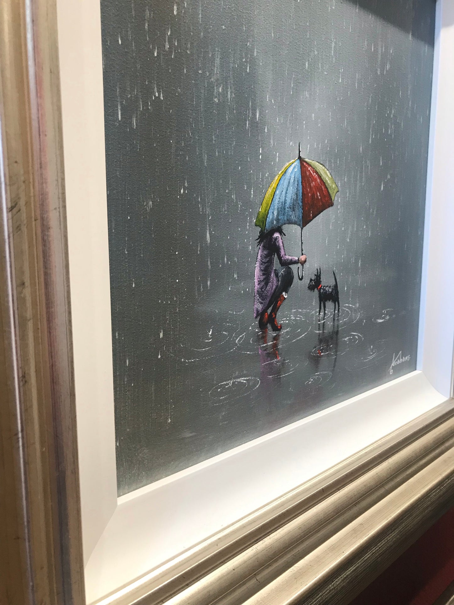 Danny Abrahams Keeping Dry Together Original - The Acorn Gallery, Pocklington