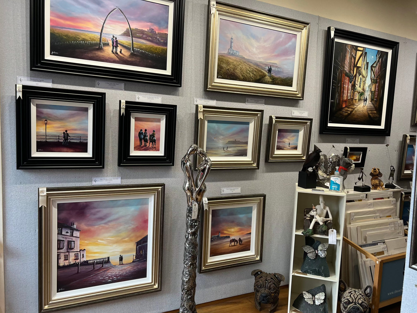 Danny Abrahams Two Hearts Filey Beach Original - The Acorn Gallery, Pocklington