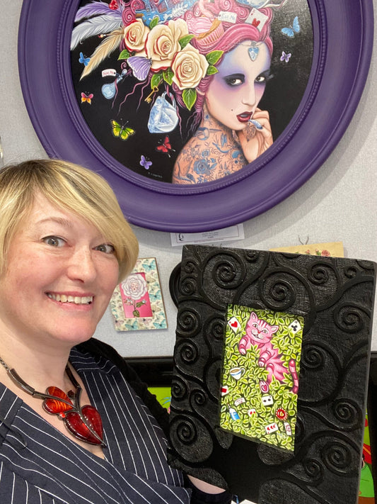 Marie Louise Wrightson Cheshire Cat In His Tree Original - The Acorn Gallery, Pocklington