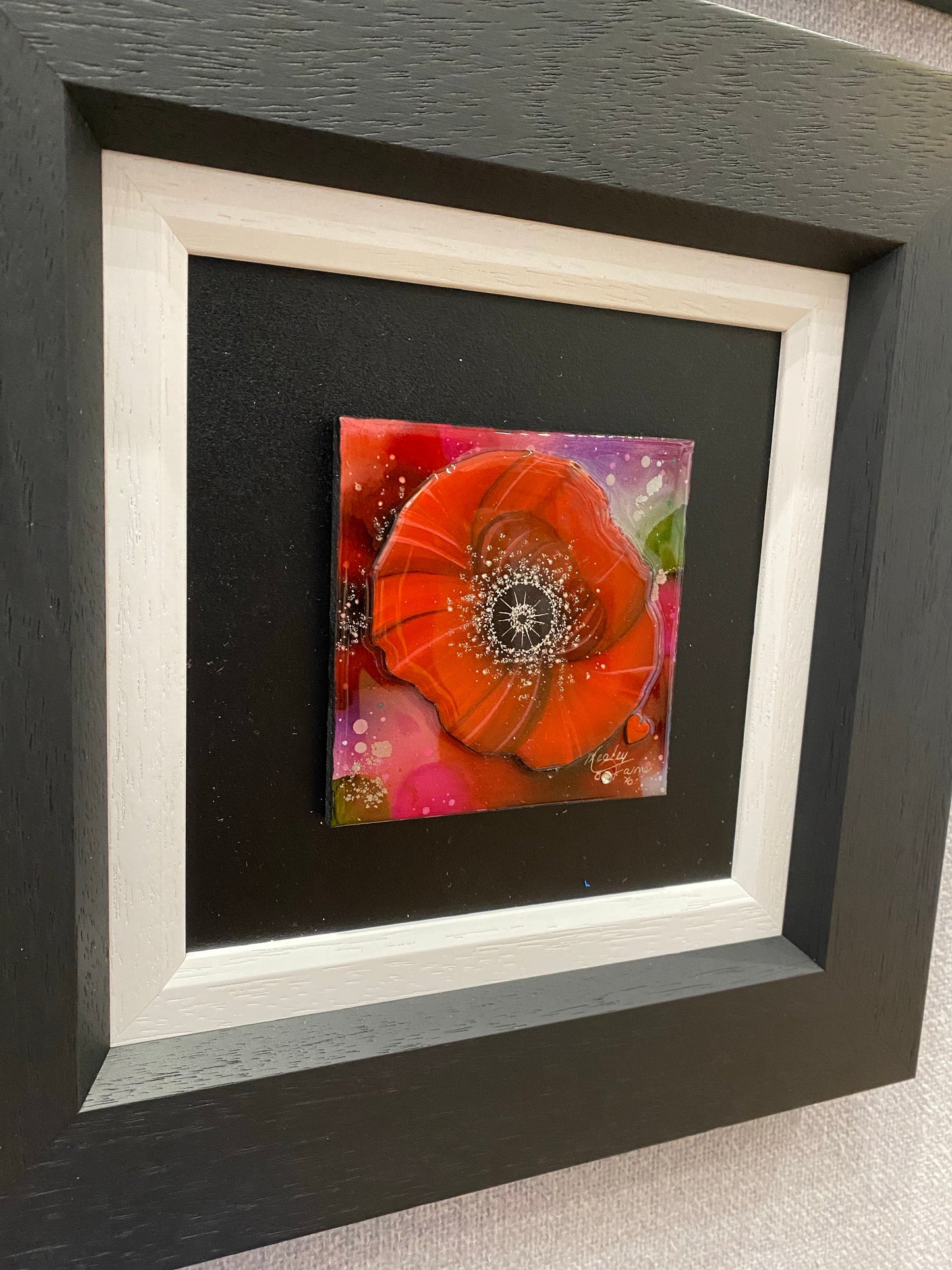 Kealey Farmer Poppy Remembrance IV Original available to purchase from The Acorn Gallery in Pocklington. Delivery available.