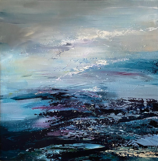 Ali Kippax Uncertainty Original Abstract Painting available from The Acorn Gallery, Pocklington