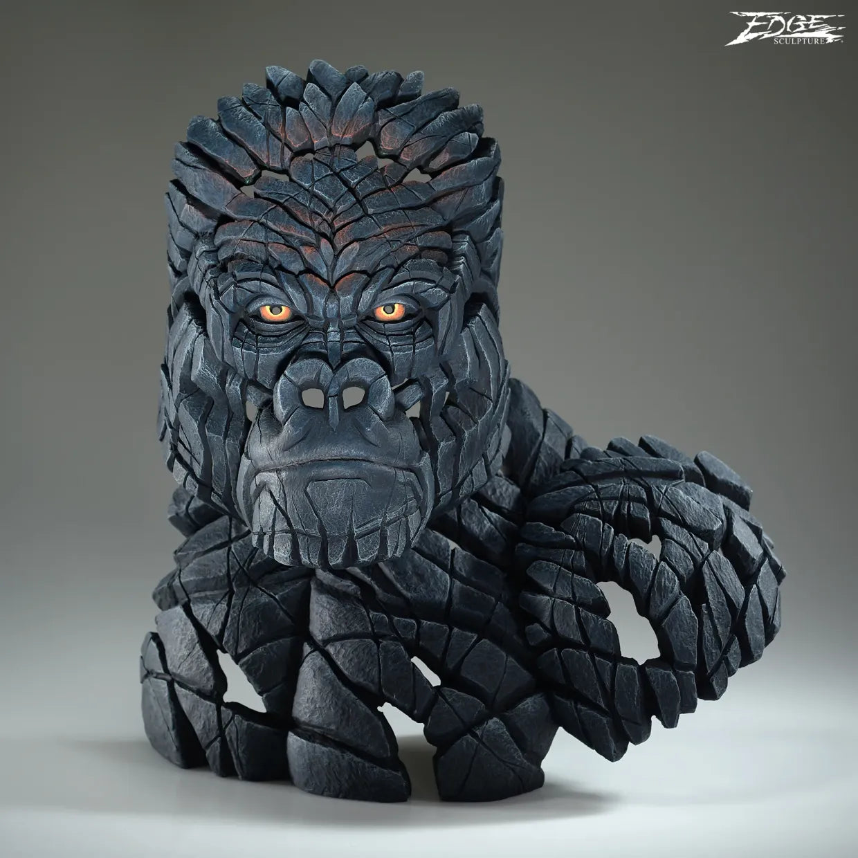 Edge Scupltures King Of The Mountain Gorilla Bust available from The Acorn Gallery, Pocklington