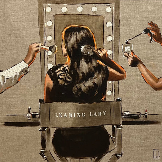 Leading lady original oil sketch on linen by Cardiff artist Richard Blunt. Available from The Acorn Gallery in Pocklington. Visit us or shop online. Or call us on 01759 307652. 