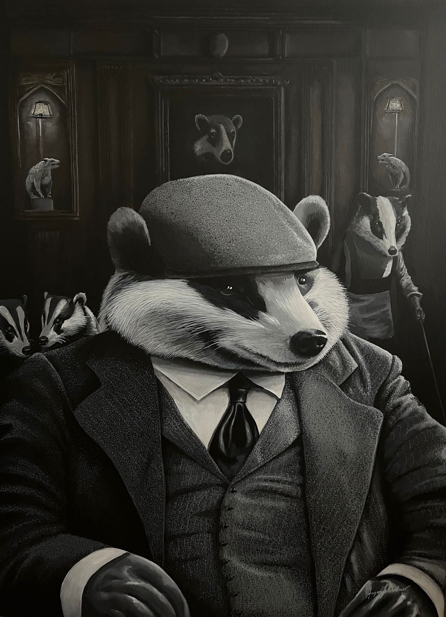 Angus Gardner Sett In Their Ways Original - The Acorn Gallery, Pocklington