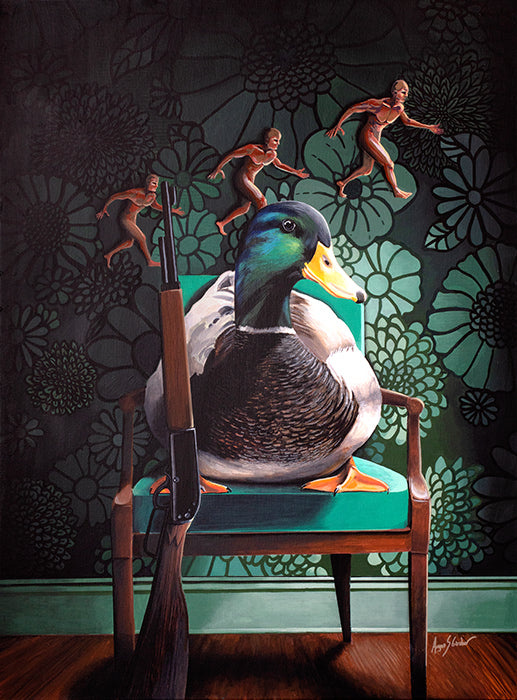 Angus Gardner Sitting Duck Original - The Acorn Gallery, Pocklington