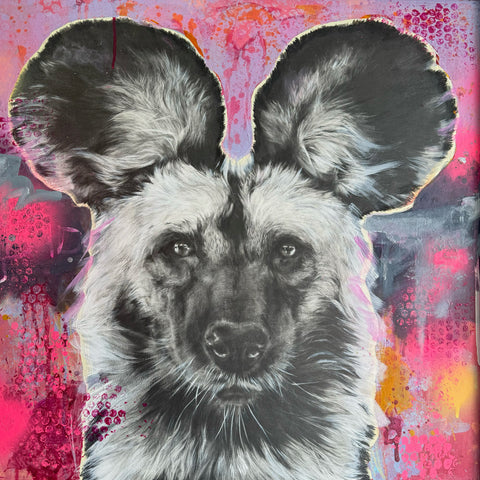 African Dog ORIGINAL by Abbie Hulson *NEW*