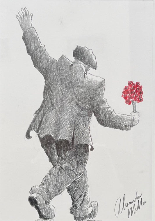 Alexander Millar Valentines Day Original Sketch - The Acorn Gallery, Pocklington 