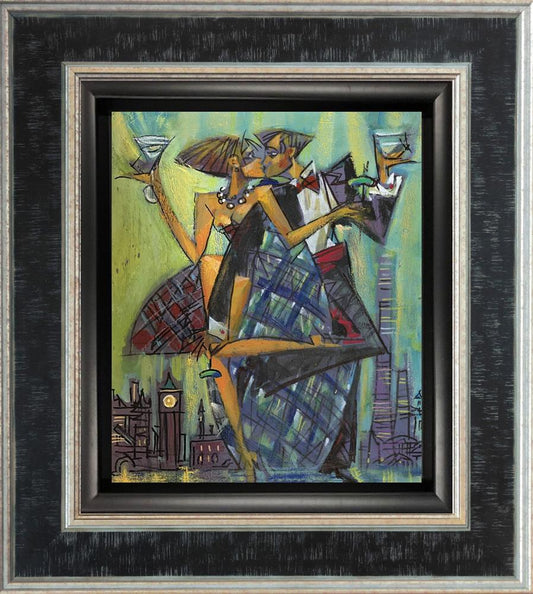 Andrei Protsouk Towering Romance Wooden Panel - The Acorn Gallery, Pocklington