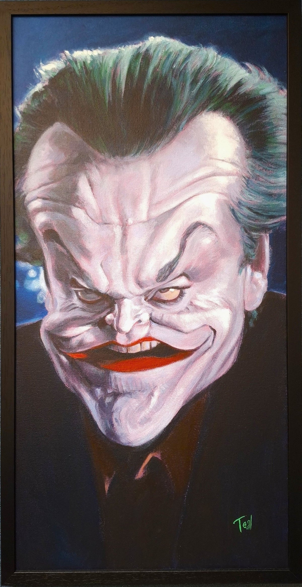 Adrian Teal Jack Nicholson as The Joker Original available from The Acorn Gallery, Pocklington