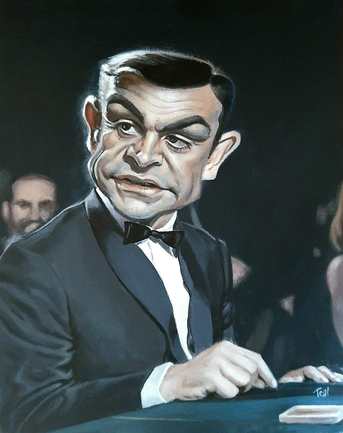 Adrian Teal Sean Connery as 007 Original available from The Acorn Gallery, Pocklington