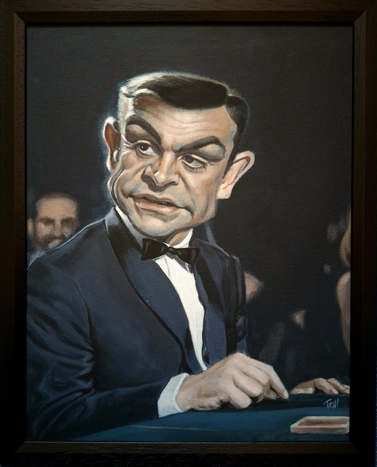 Adrian Teal Sean Connery as 007 Original Framed available from The Acorn Gallery, Pocklington