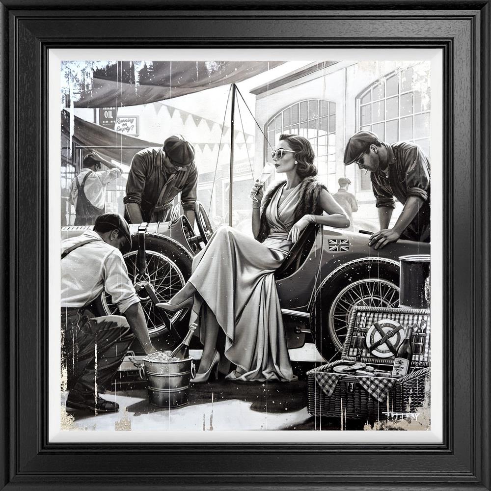Ben Jeffery Pit Stop Hand Embellished Canvas Print available from The Acorn Gallery, Pocklington