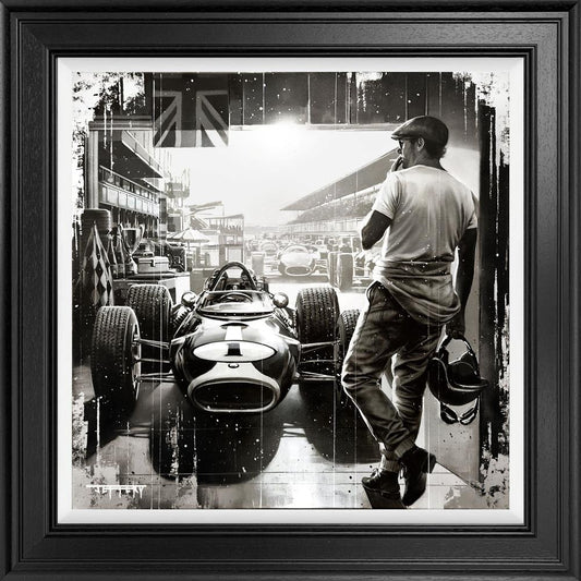 Ben Jeffery Pole Position Hand Embellished Canvas Print available from The Acorn Gallery, Pocklington