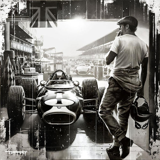 Ben Jeffery Pole Position Hand Embellished Canvas Print available from The Acorn Gallery, Pocklington