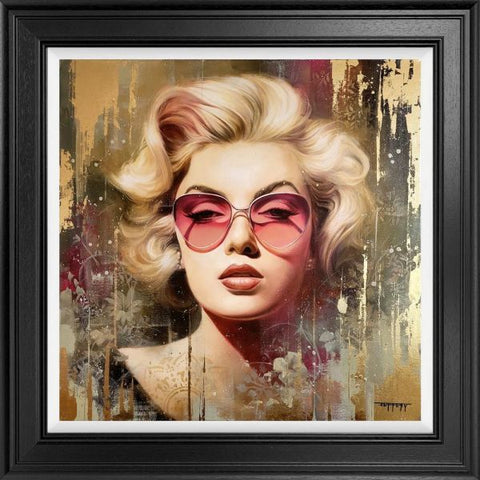 A Vision In Pink (Marilyn Monroe) Hand Embellished Canvas by Ben Jeffery *NEW*