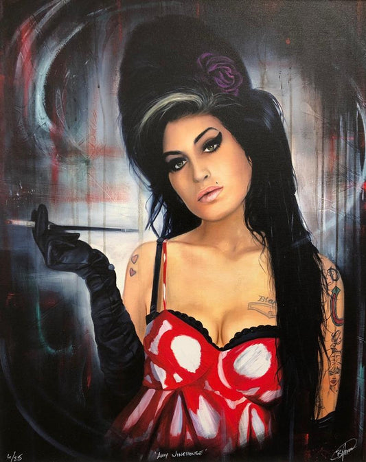 Amy Winehouse Canvas by Ben Jeffery