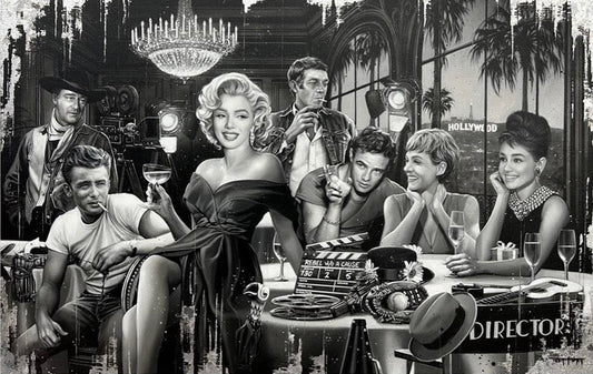 Ben Jeffery Hollywood Hall Of Fame Hand Embellished Canvas - The Acorn Gallery, Pocklington