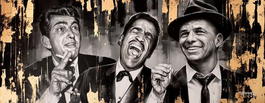 The Rat Pack Hand Embellished Canvas by Ben Jeffery