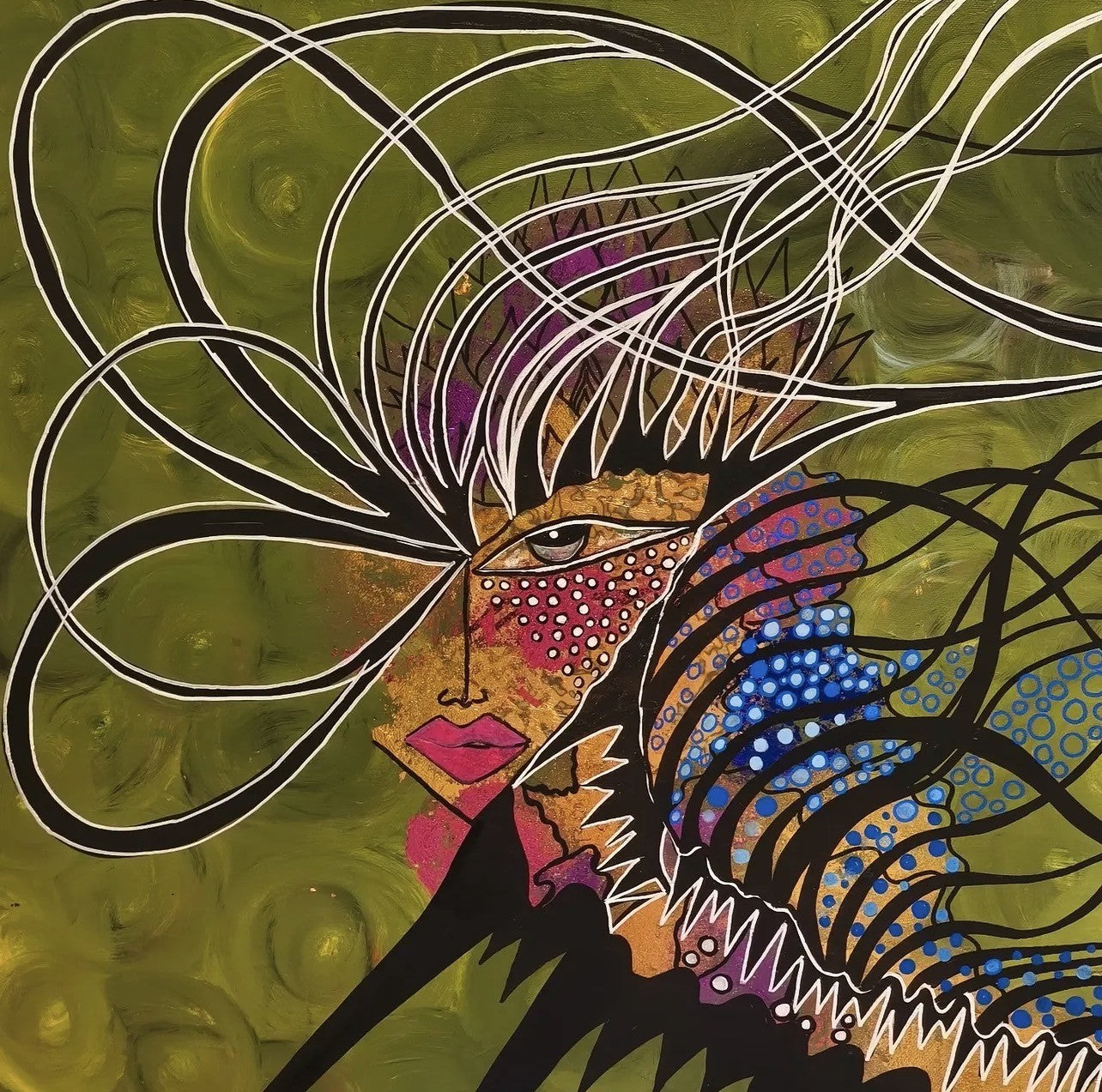 Barbara Pintado Alme Verde Original available from The Acorn Gallery, Pocklington