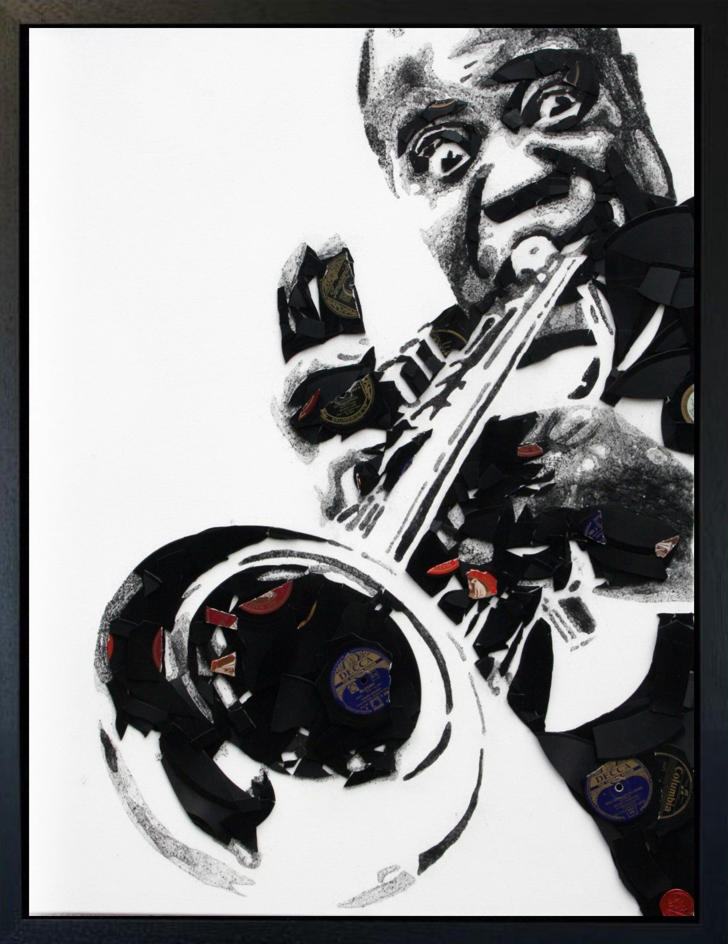 Ben Riley Louis Armstrong Original Framed - The Acorn Gallery, Pocklington