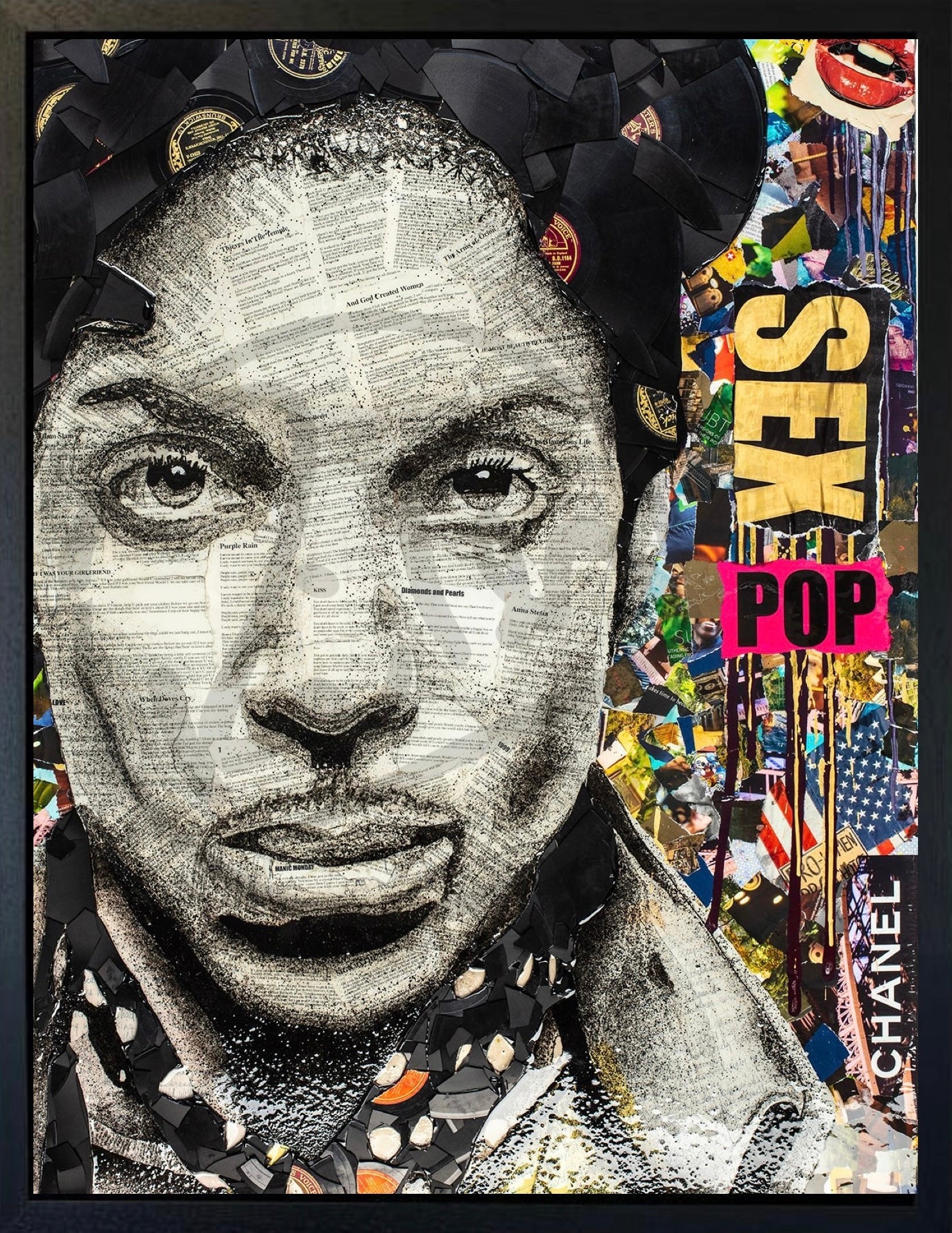 Ben Riley Sex Pop Prince Hand Embellished Canvas Framed - The Acorn Gallery, Pocklington