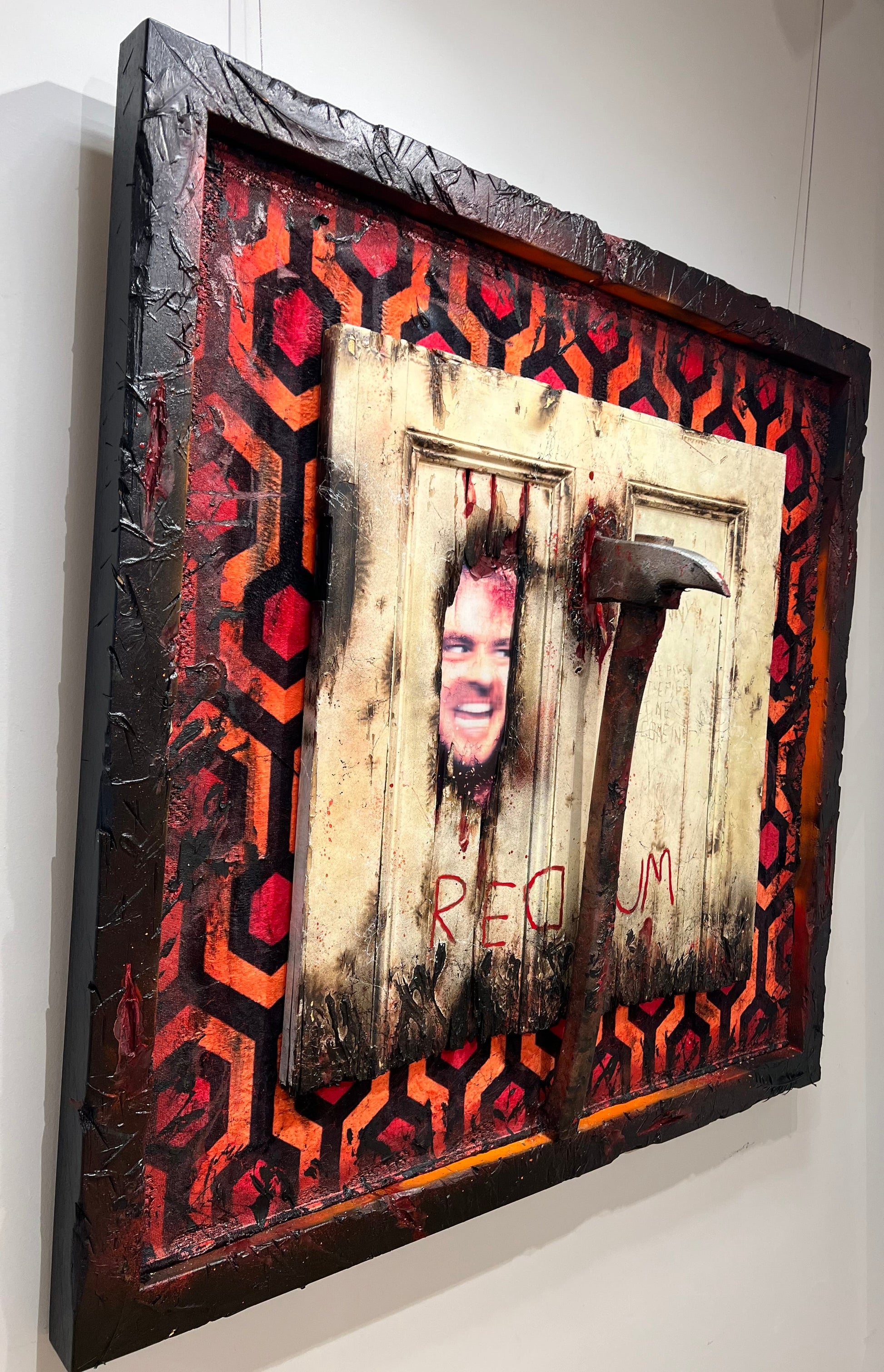 Here's Johnny! - The Shining Axe ORIGINAL by Mark Davies-Original Art-The Acorn Gallery, Pocklington