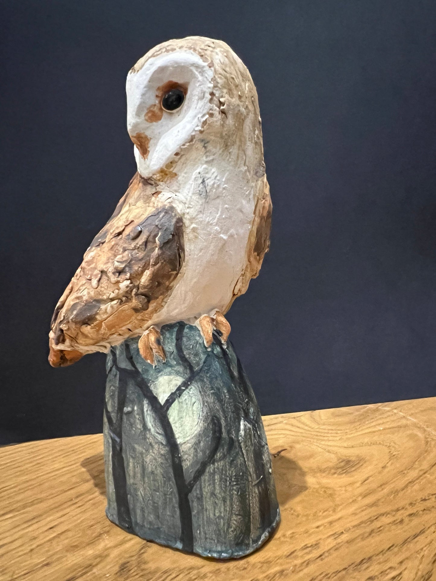 Barn Owl Sculpture by Christine Cummings Studio ORIGINAL - The Acorn Gallery, Pocklington. Call us on 01759 307652 or shop online. Delivery available.