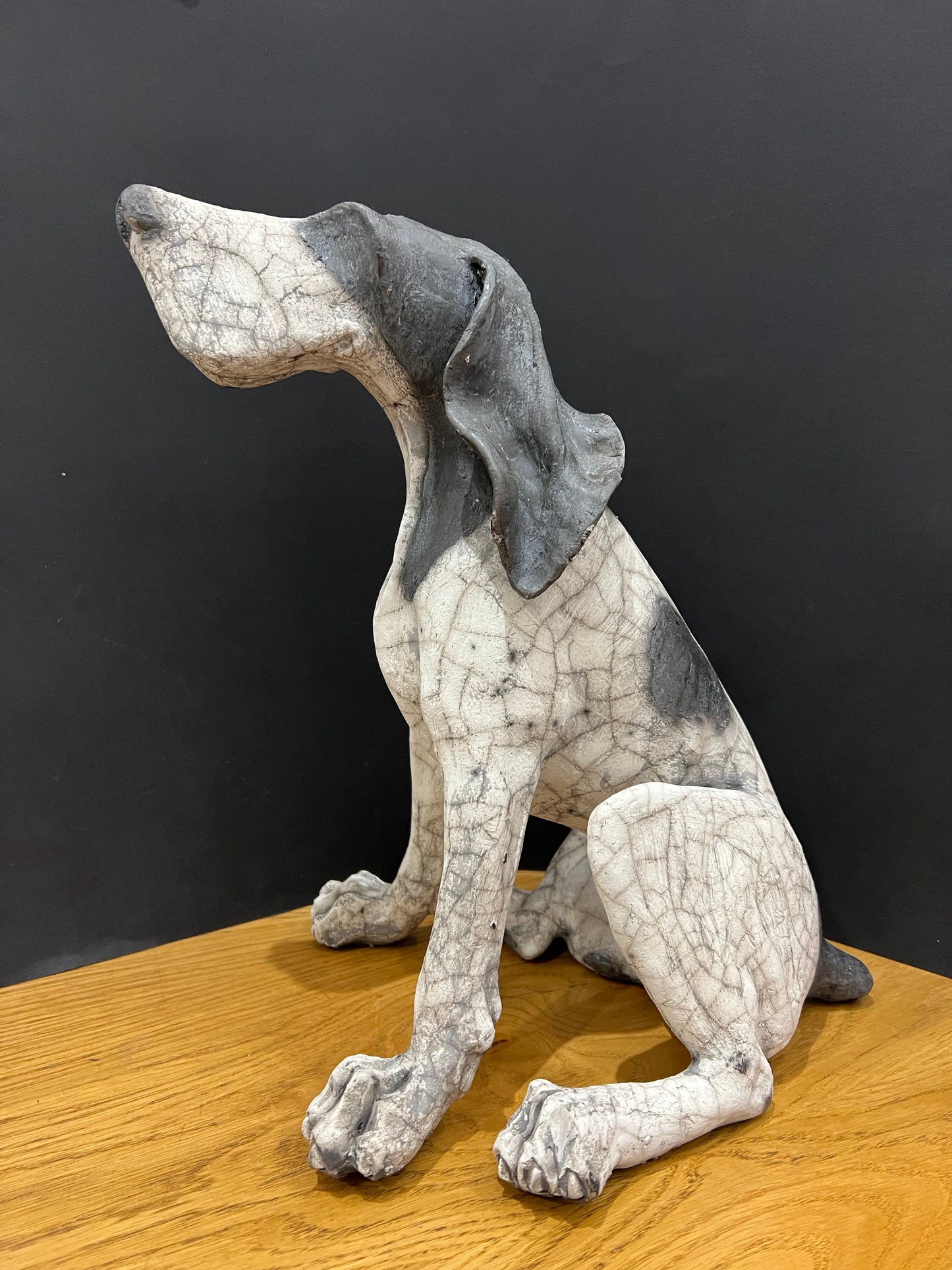 Christine Cummings Studio Frank The Pointer Ceramic Dog ORIGINAL - The Acorn Gallery, Pocklington 