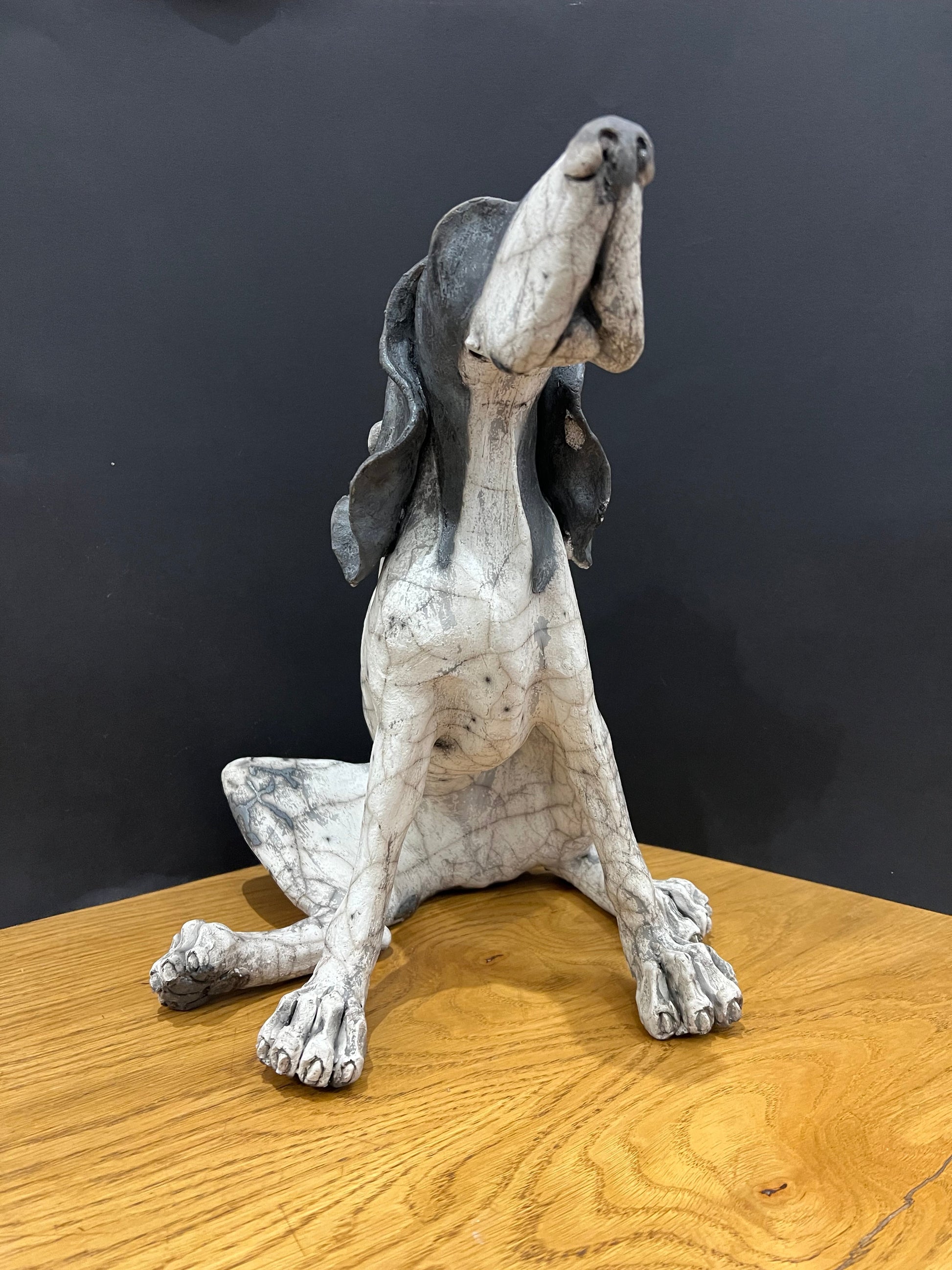 Christine Cummings Studio Frank The Pointer Ceramic Dog ORIGINAL - The Acorn Gallery, Pocklington 