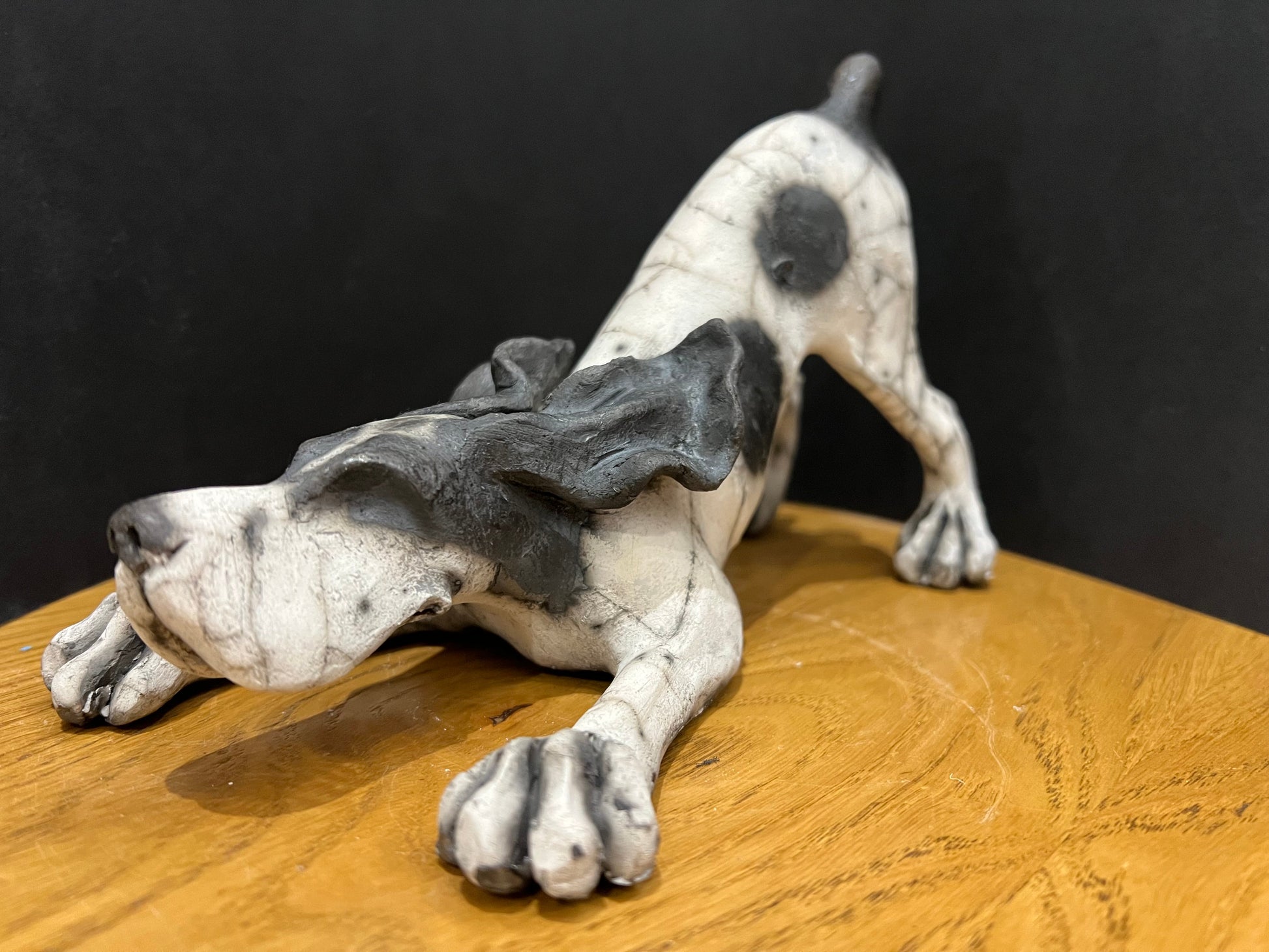 Christine Cummings Studio Sid The Playful Pointer Ceramic Dog II ORIGINAL - The Acorn Gallery, Pocklington